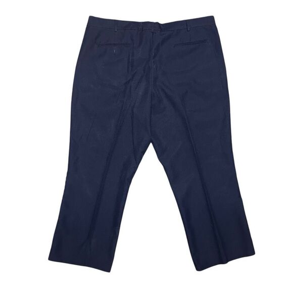 Haband Navy Blue Flat Front Dress Pants Trouser Size 42/29 Career Formal - Picture 4 of 8